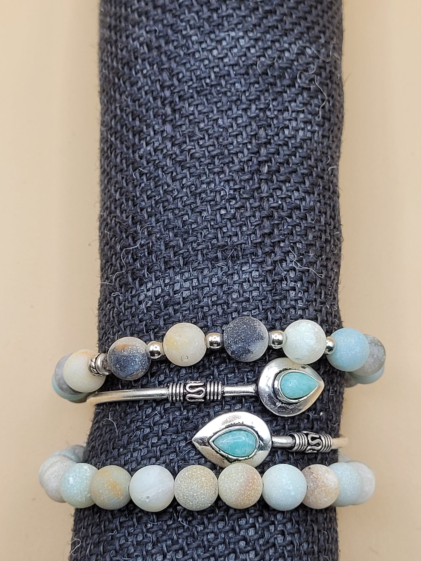 Amazonite Bead & Bangle 3pc.