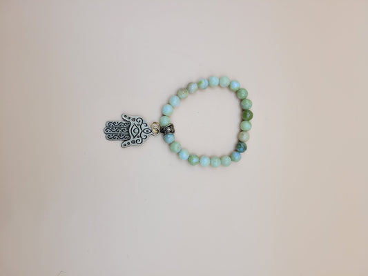 Jade Bead with Hand Pendant