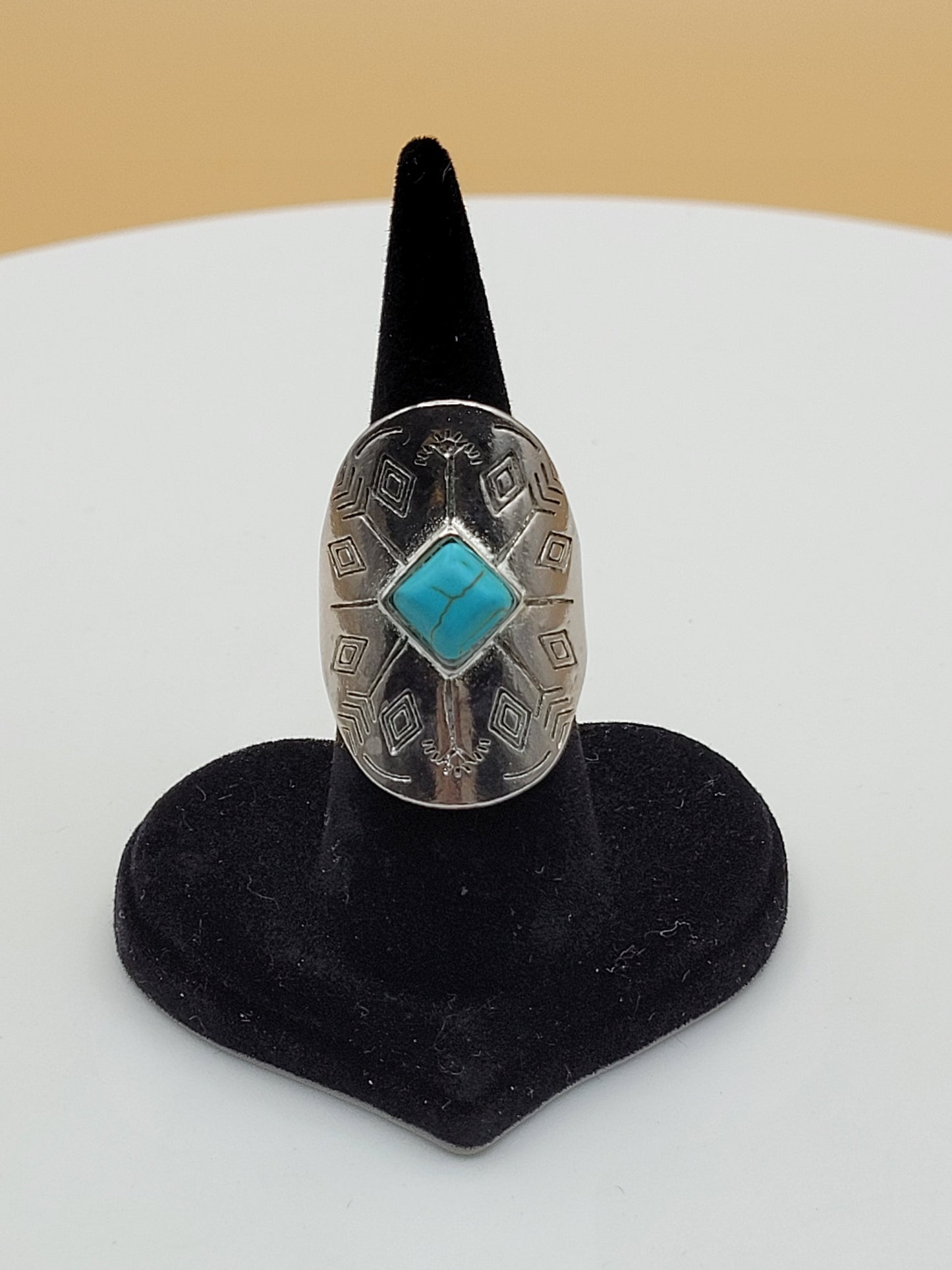 Turquoise Hobo Ring Size 6 1/2