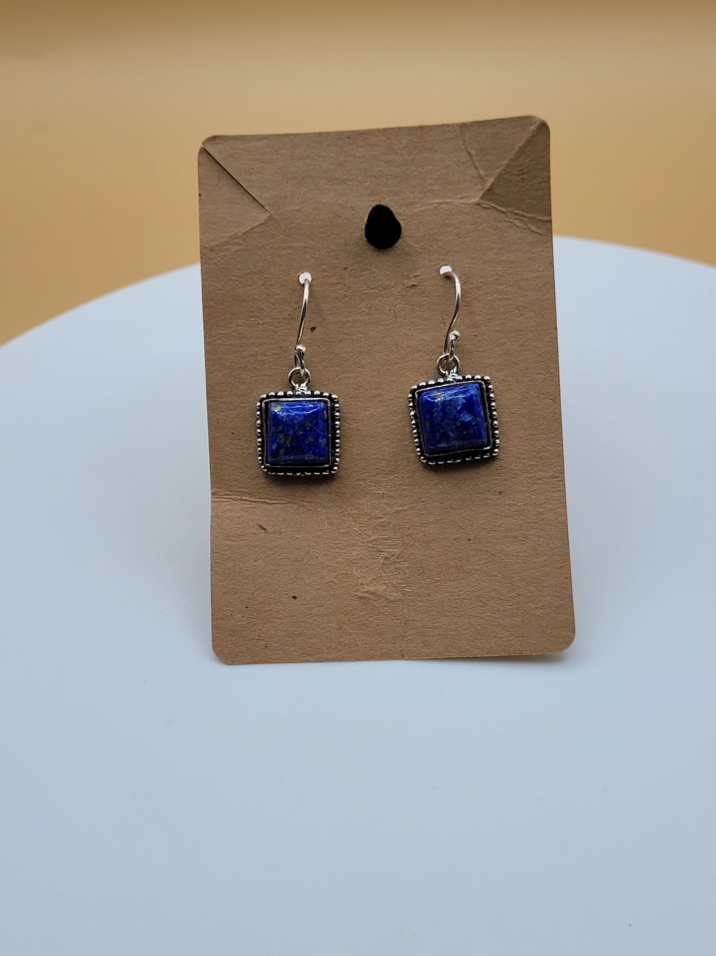 Lapis Lazuli Square Shaped Earring