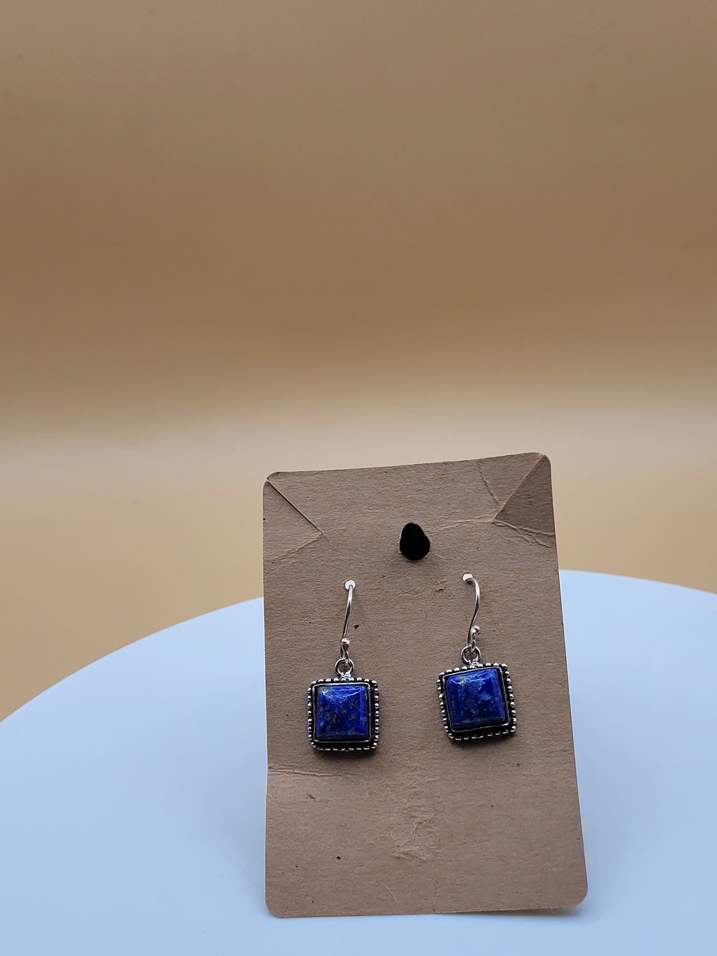 Lapis Lazuli Square Shaped Earring