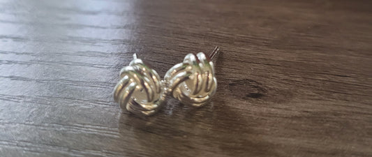 925 Sterling Silver Braided Studs