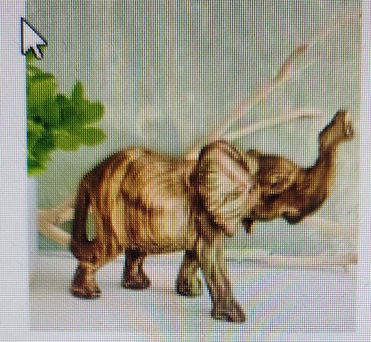 Kenyan Wood Jumbo Trumpeting Elephant