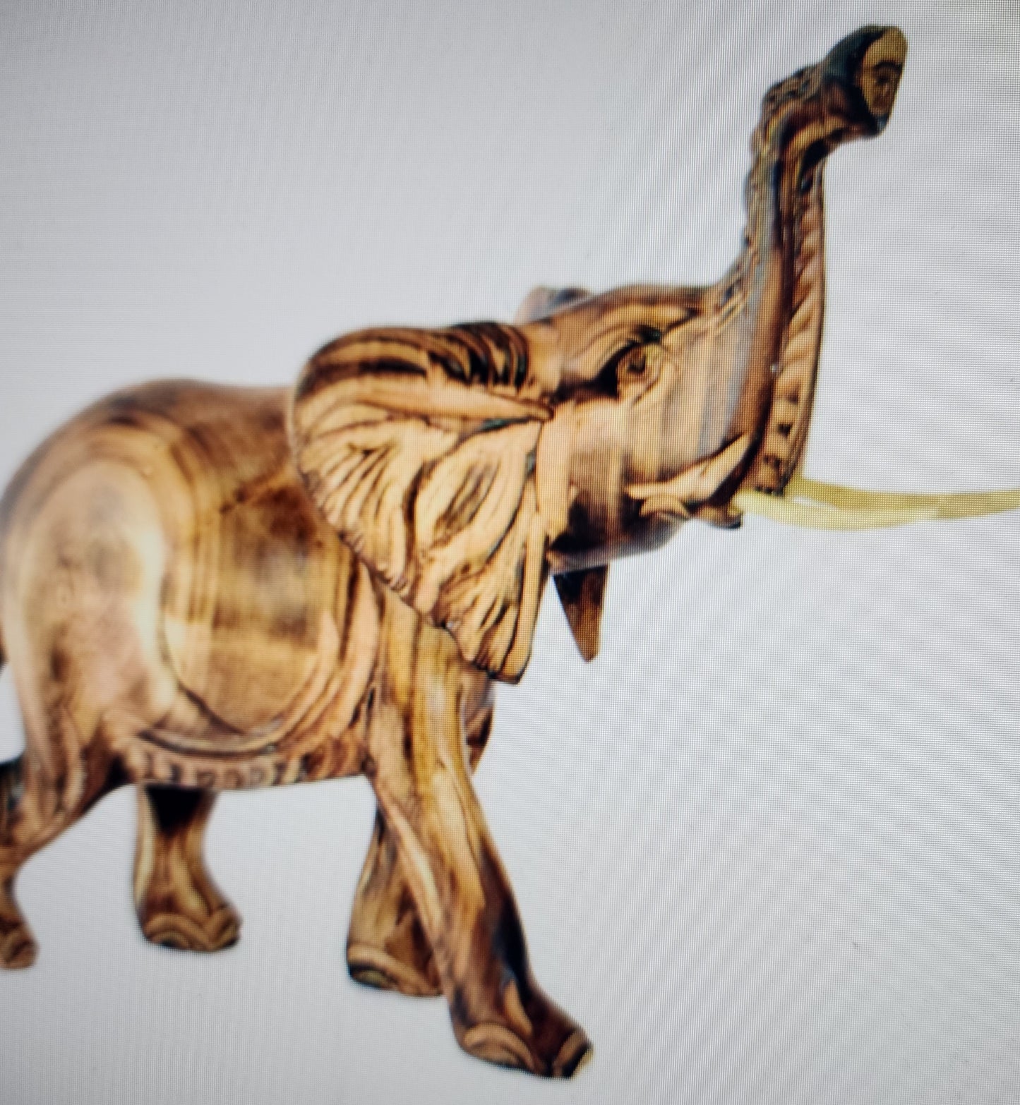 Kenyan Wood Jumbo Trumpeting Elephant