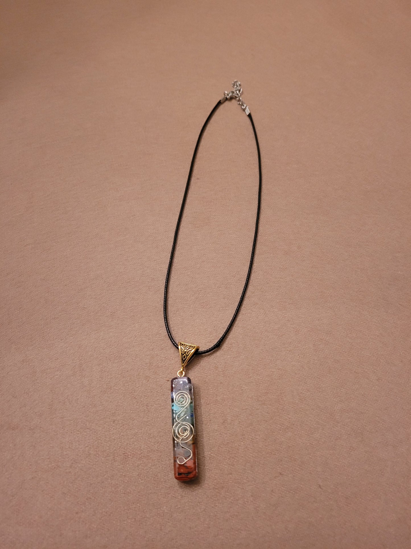 Organite Chakra Crystal Necklace