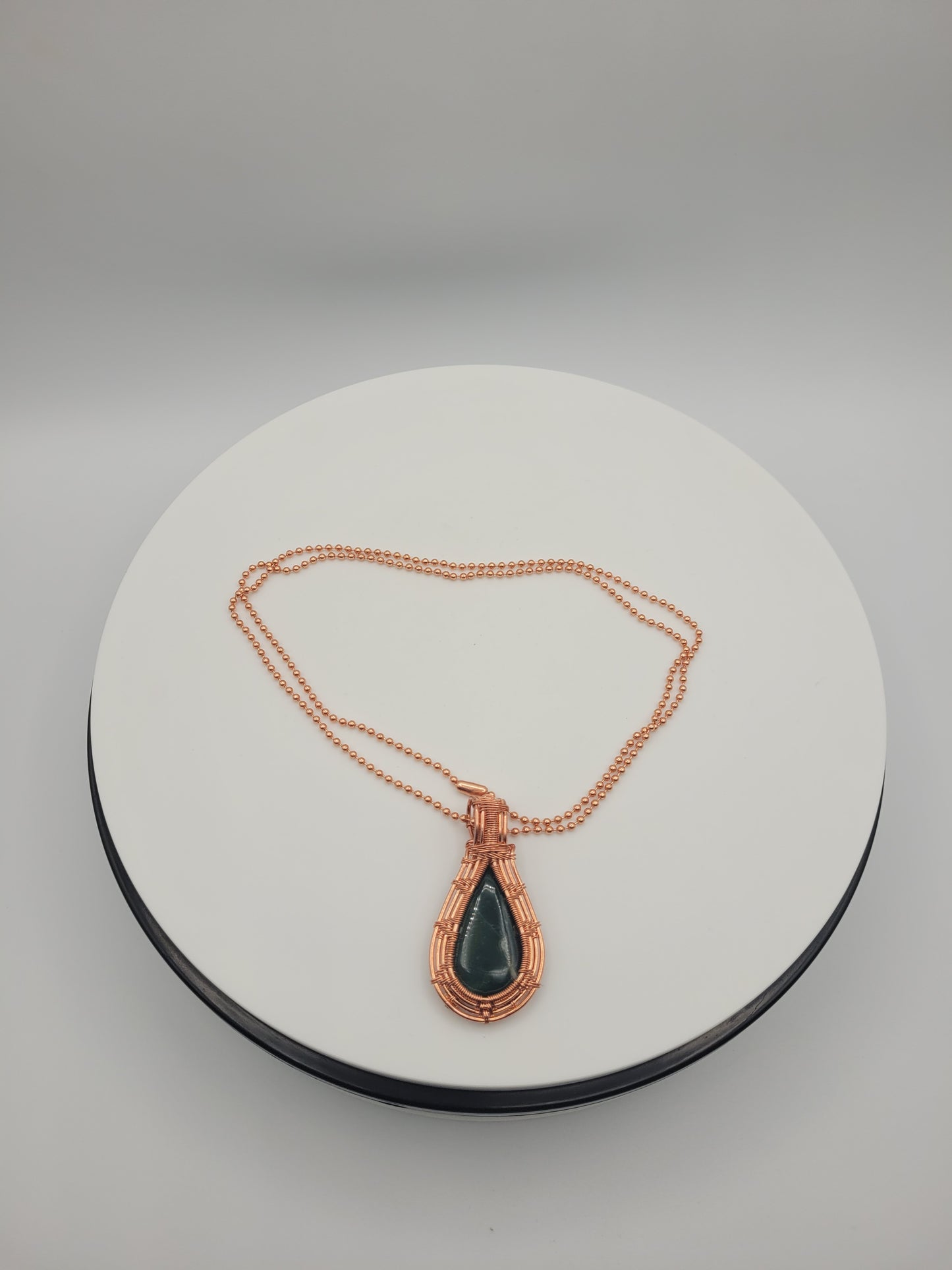 Green Jasper Stone in Copper