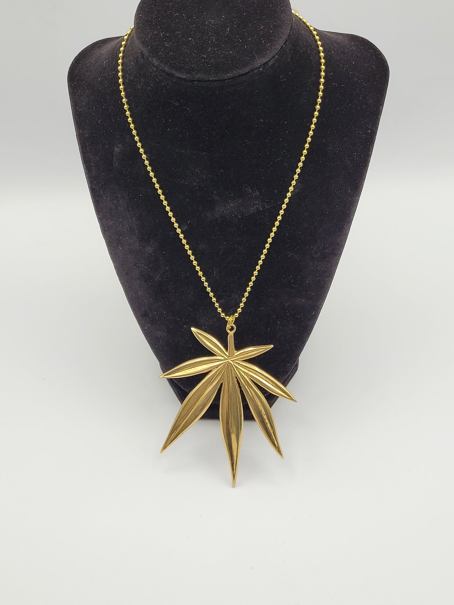 Cannabis Leaf Pendant Necklace