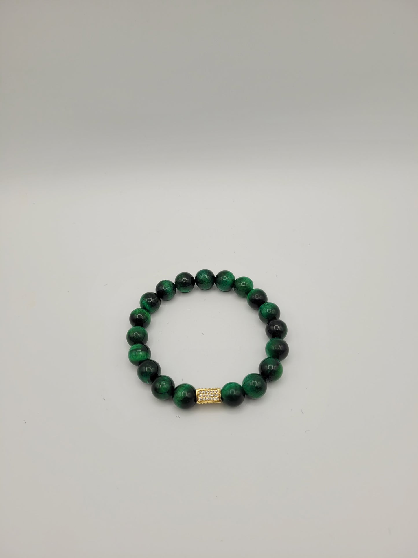 Green Tiger's Eye Bead Bracelet