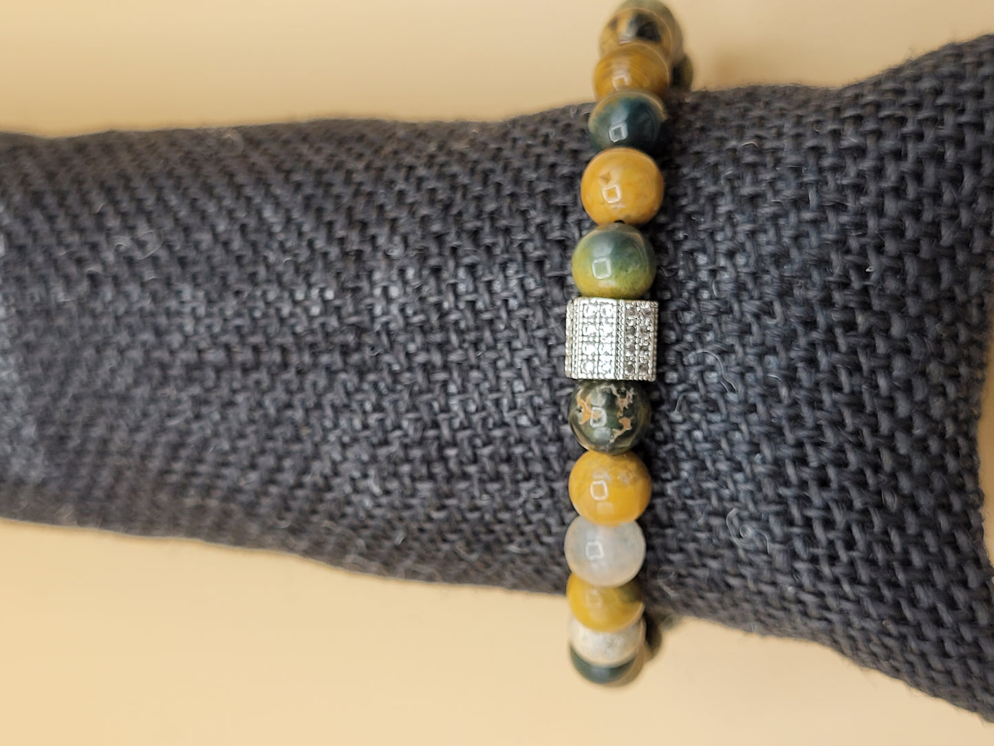 Ocean Jasper Bead Bracelet