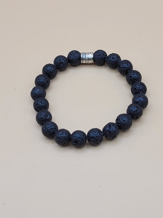 Black Lava Bead Bracelet