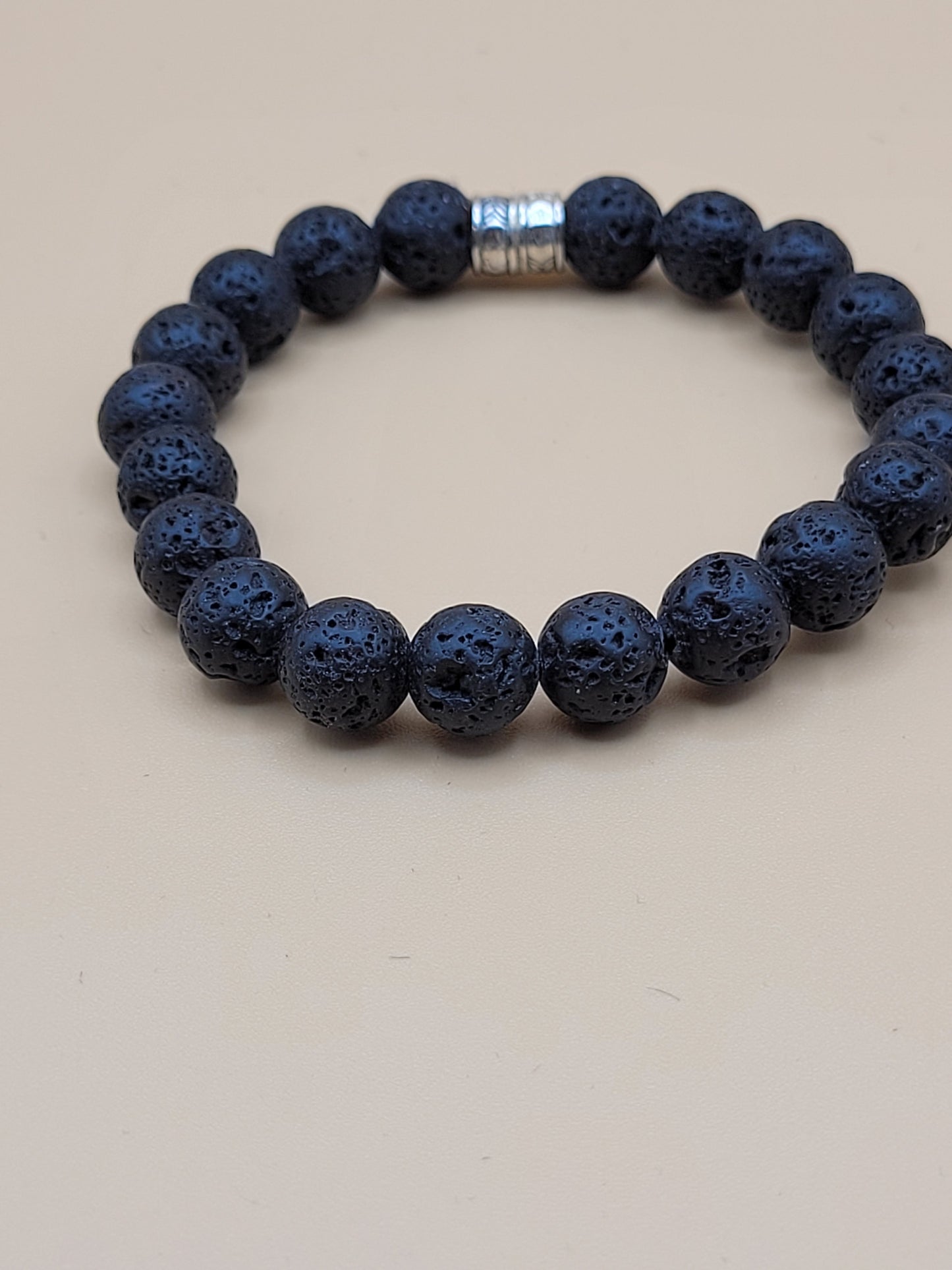 Black Lava Bead Bracelet