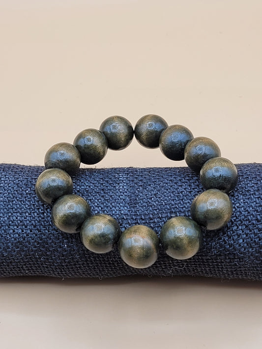 Natural Wood Bead Bracelet