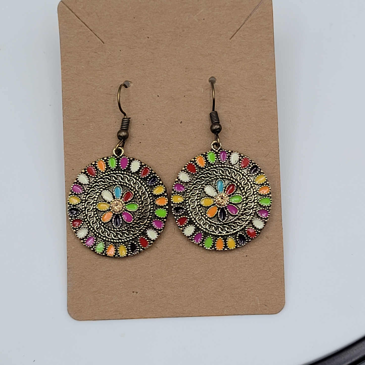 Round Multi- Colored Earrings