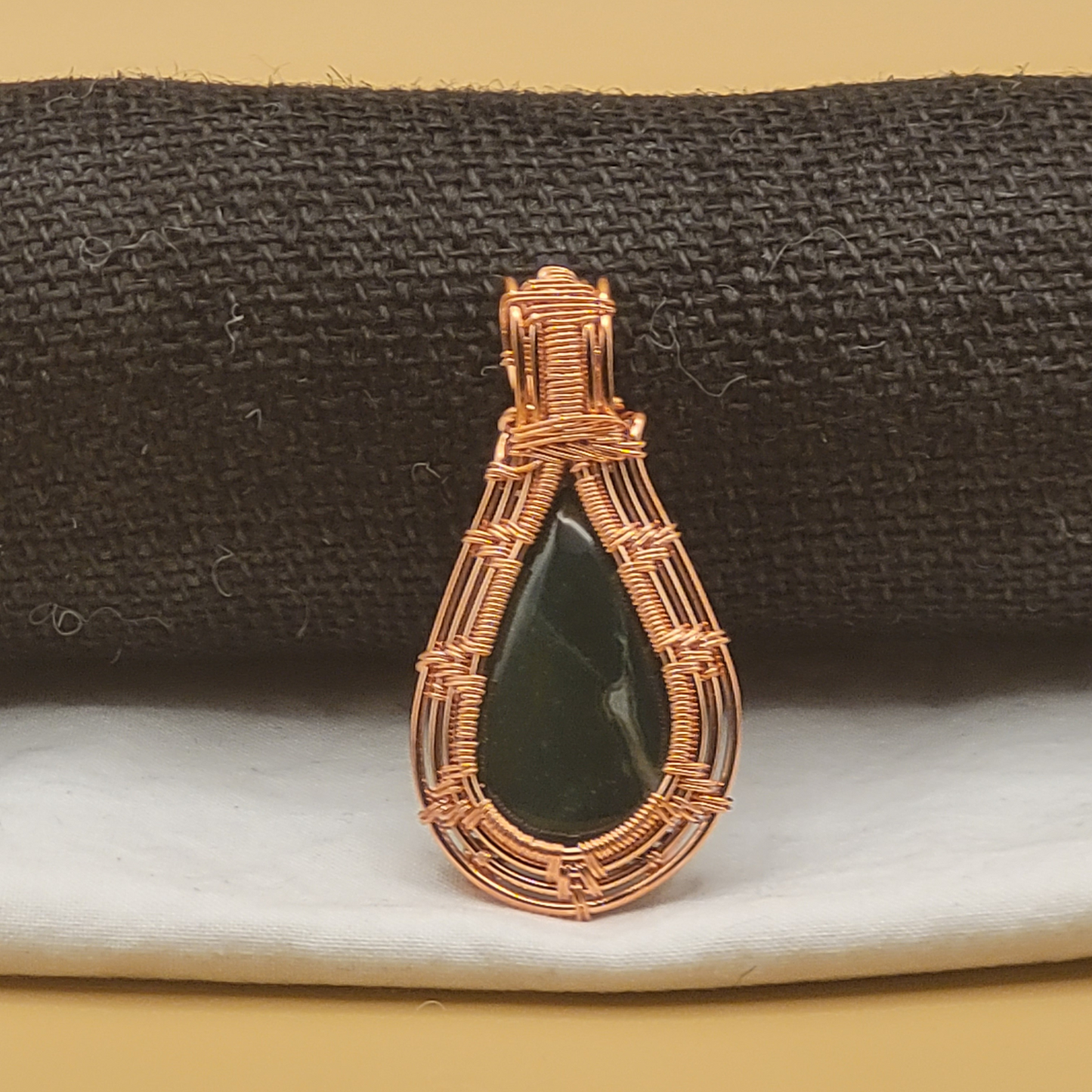 Green Jasper Stone in Copper