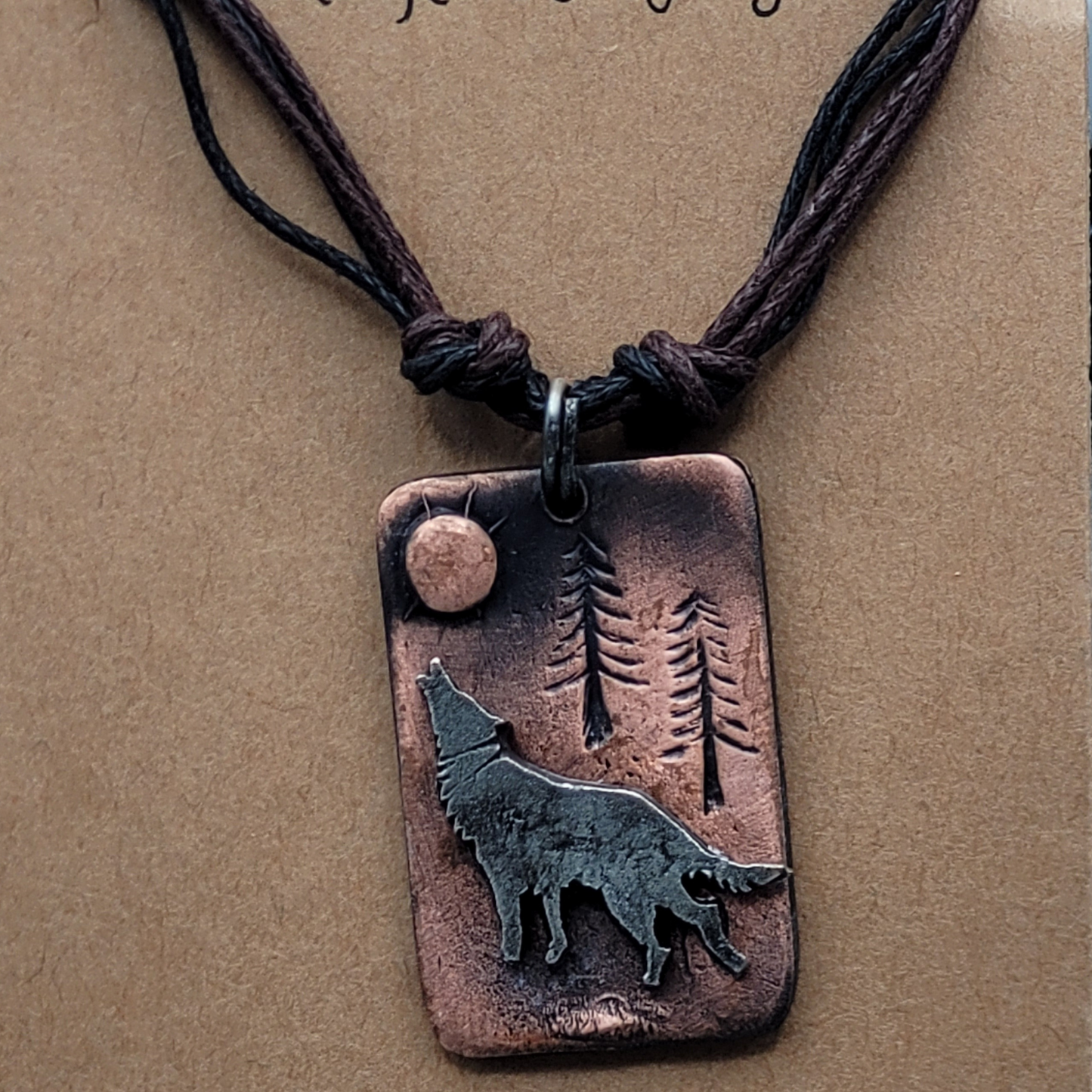 Howling Wolf with Silver or Copper Back