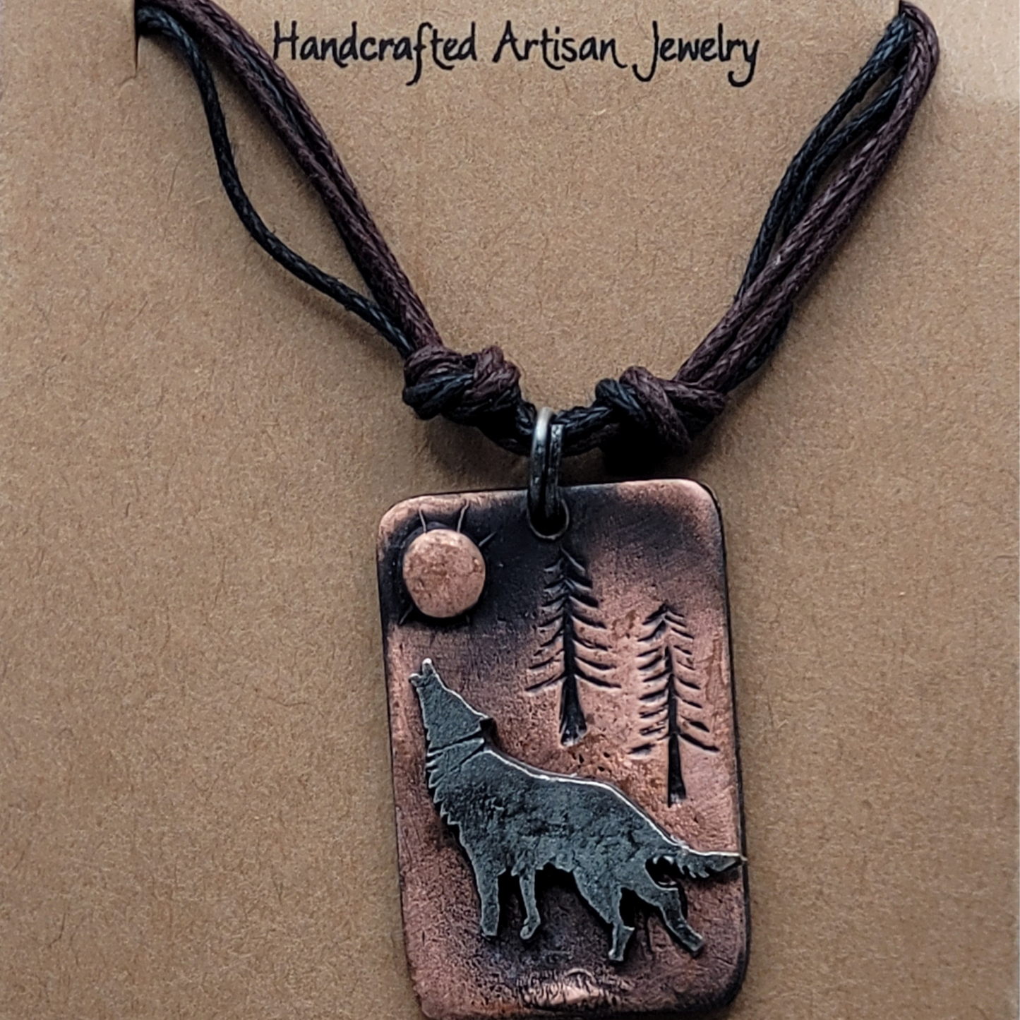 Howling Wolf with Silver or Copper Back